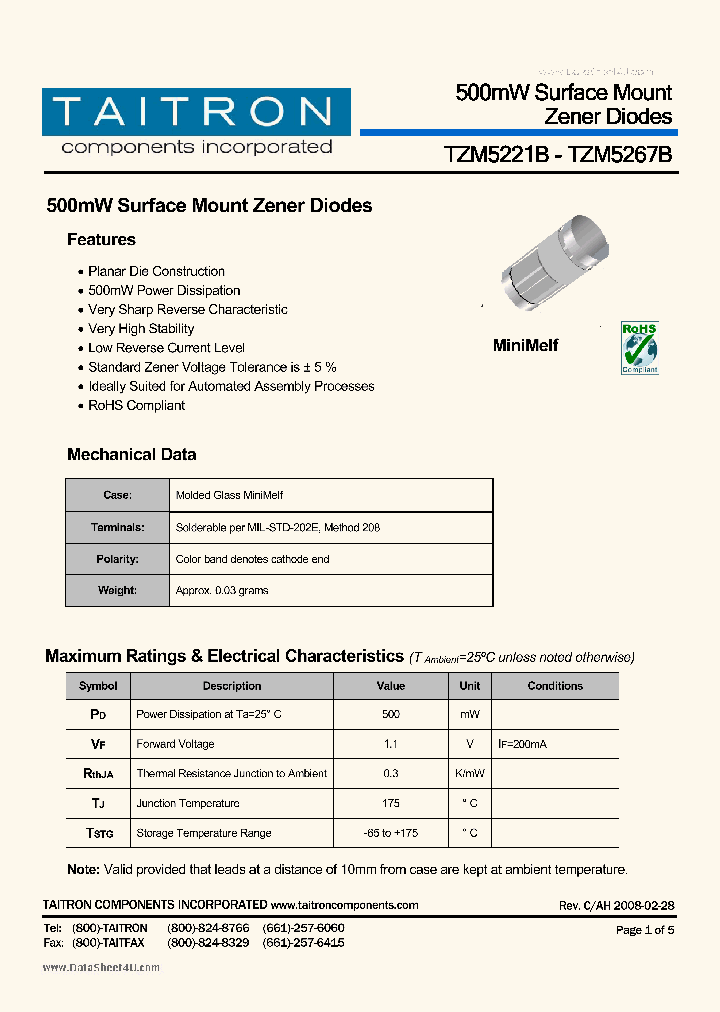 TZM5222B_4825156.PDF Datasheet