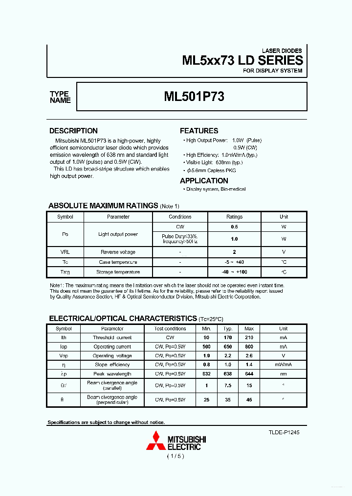 ML501P73_4830096.PDF Datasheet