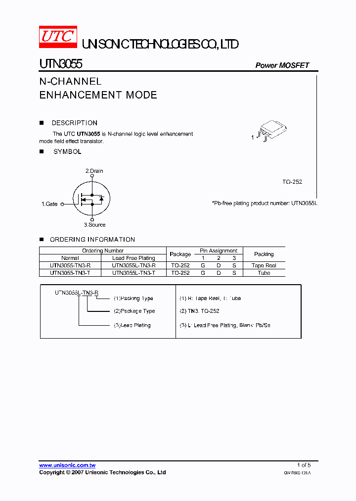 UTN3055-TN3-T_4838898.PDF Datasheet