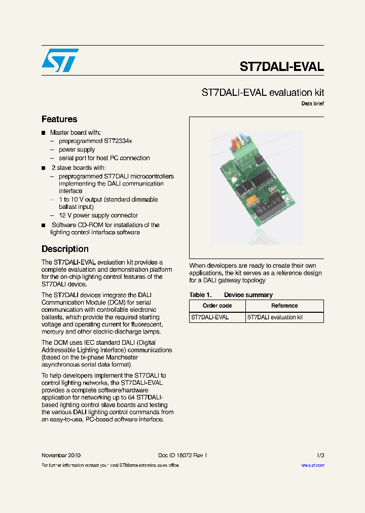 ST7DALI-EVAL_4839786.PDF Datasheet