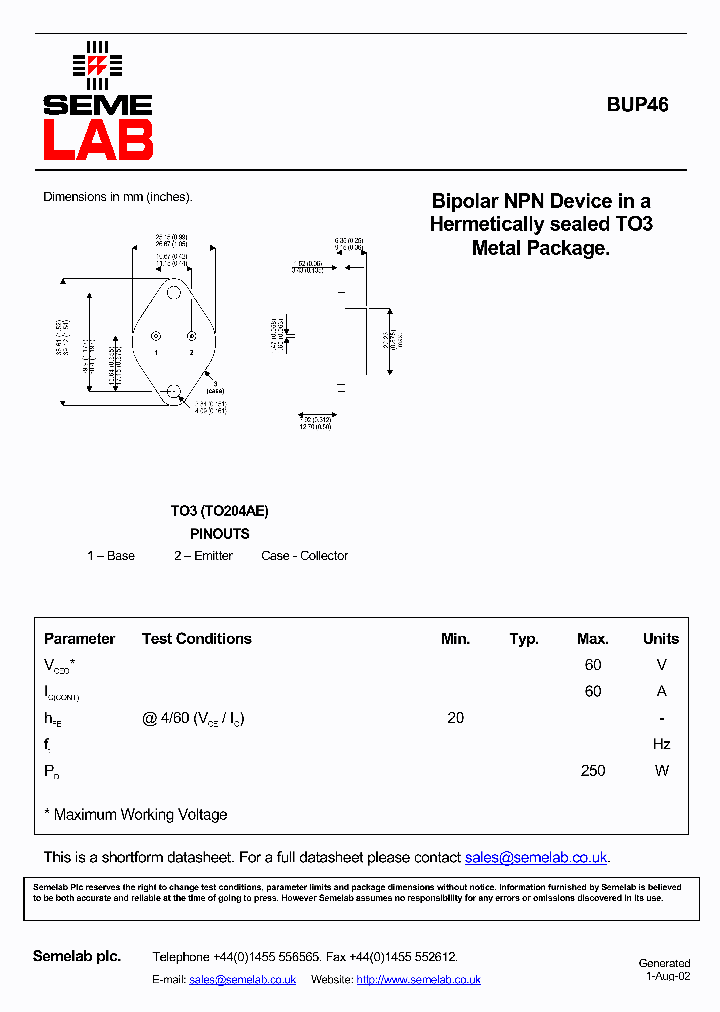 BUP46_4852246.PDF Datasheet