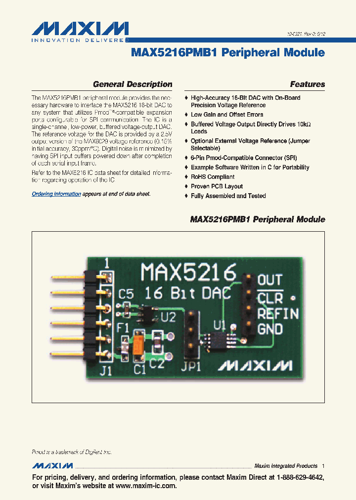 MAX5216PMB1_4853670.PDF Datasheet