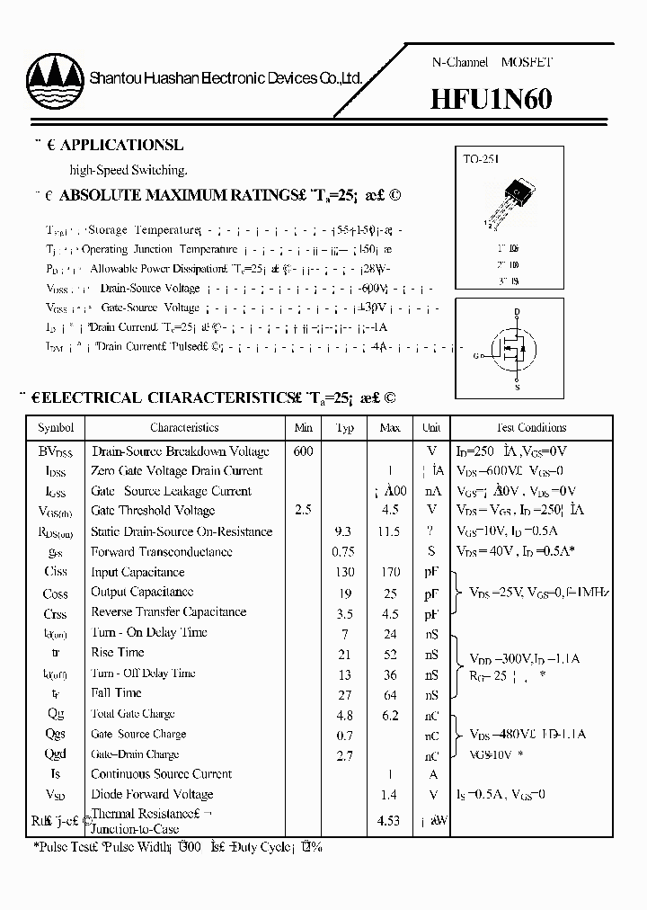 HFU1N60_4857180.PDF Datasheet