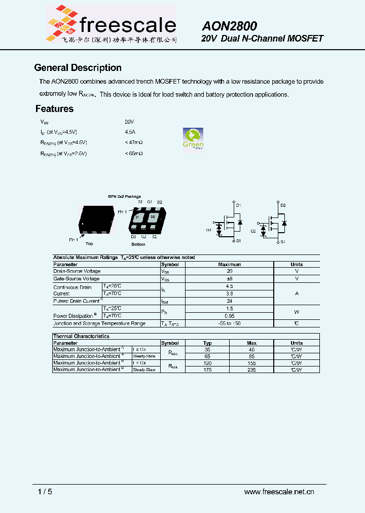 AON2800_4863063.PDF Datasheet Download