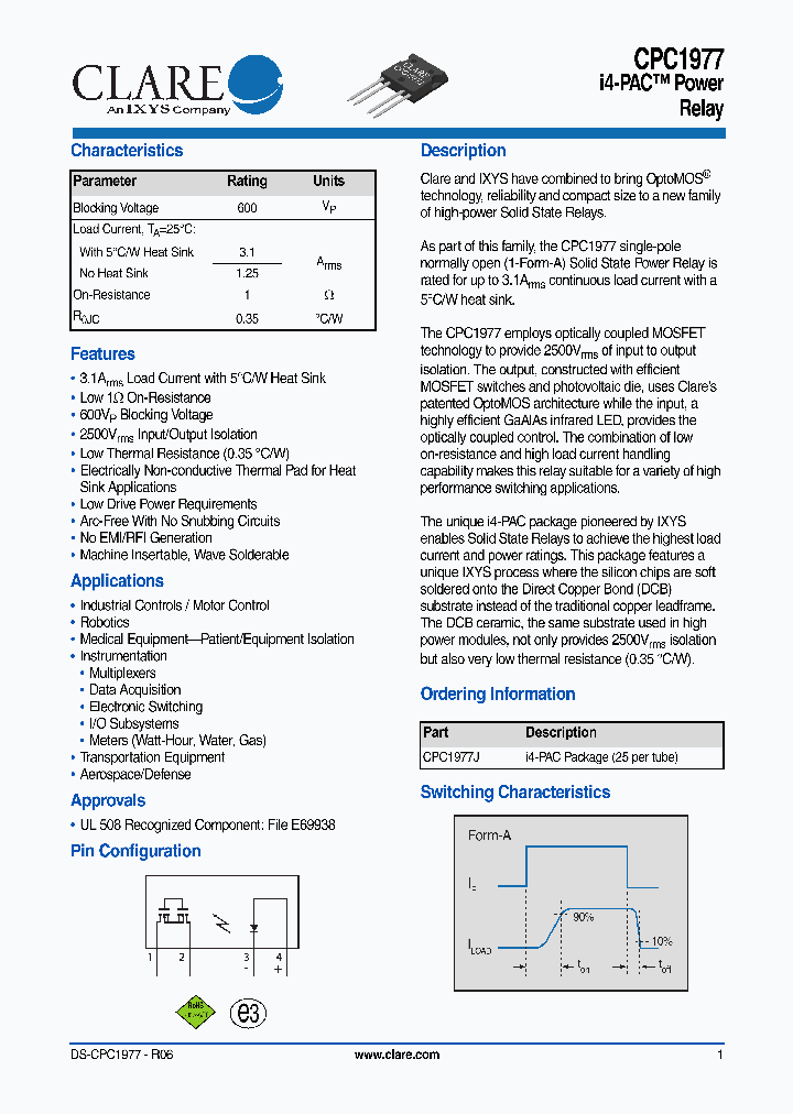 CPC1977J_4875922.PDF Datasheet Download --- IC-ON-LINE