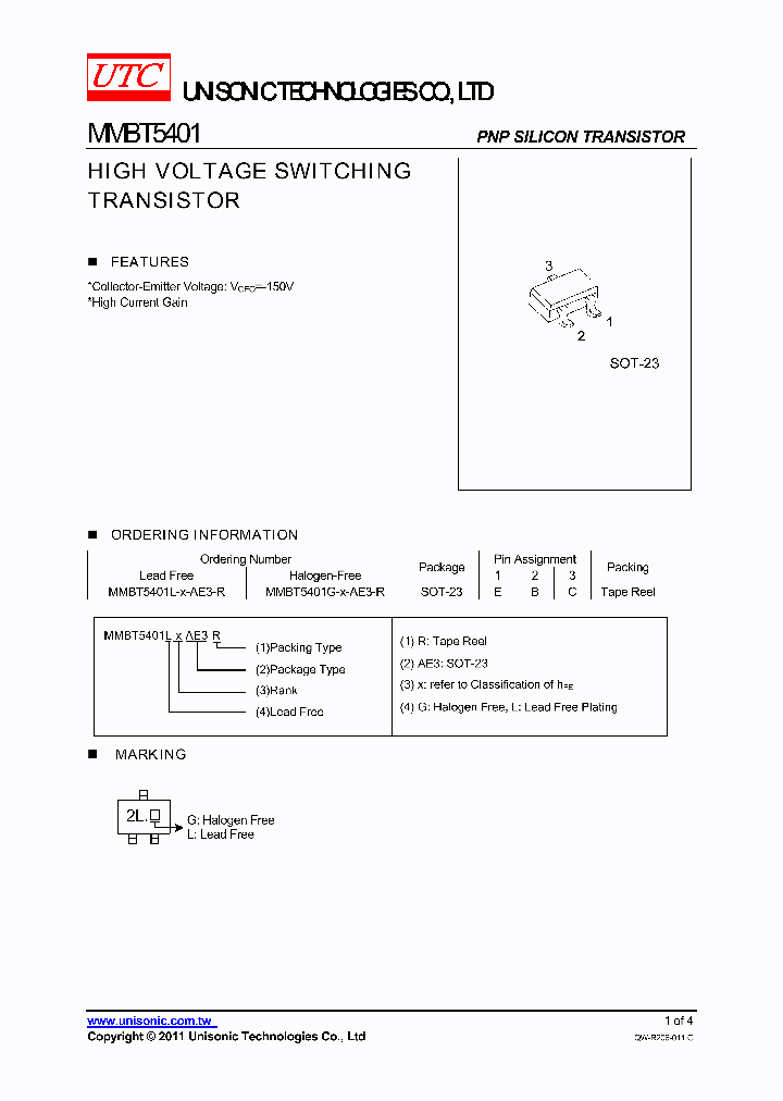 MMBT5401G-X-AE3-R_4882073.PDF Datasheet