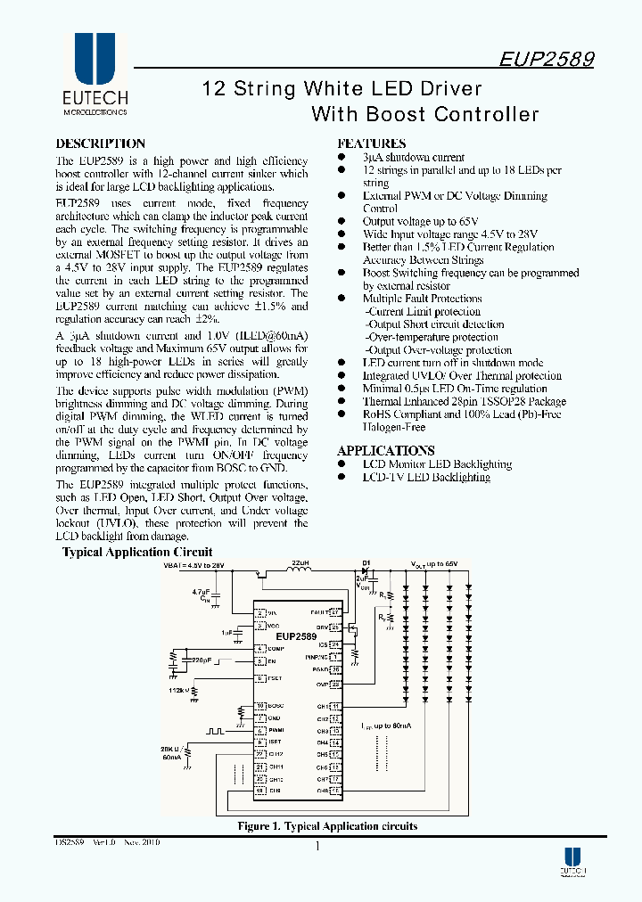 EUP2589_4884393.PDF Datasheet Download --- IC-ON-LINE