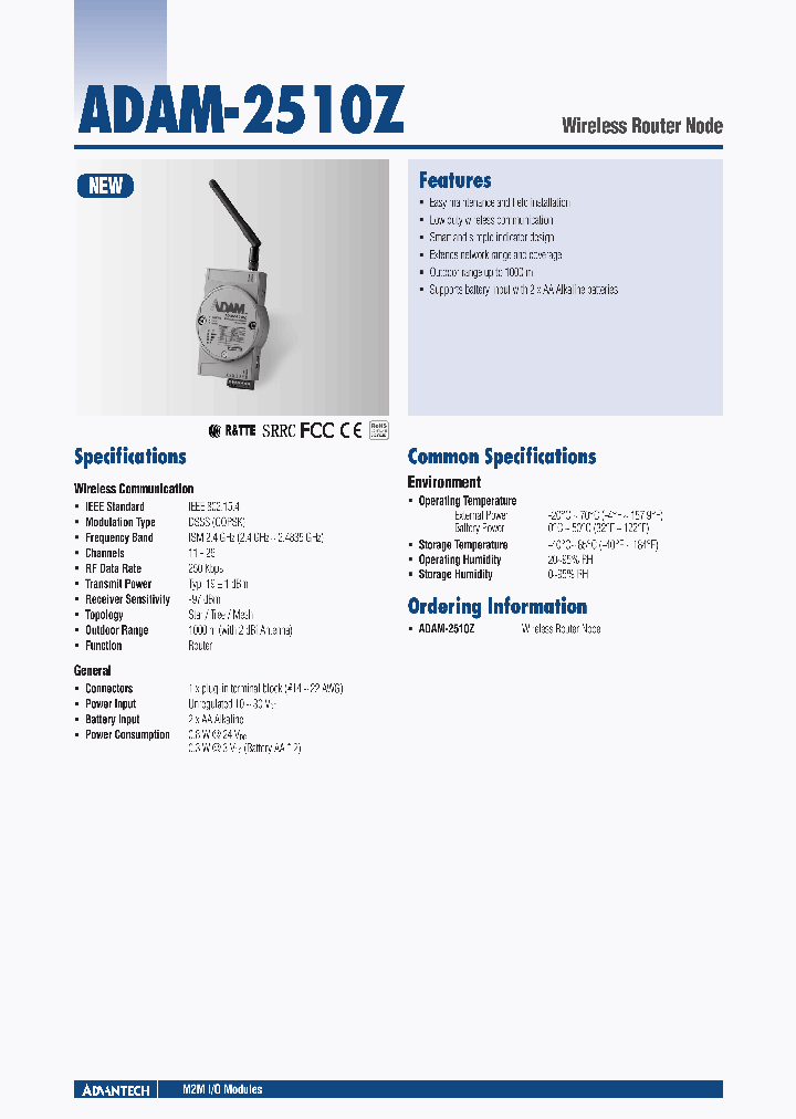 ADAM-2510Z_4893536.PDF Datasheet Download --- IC-ON-LINE
