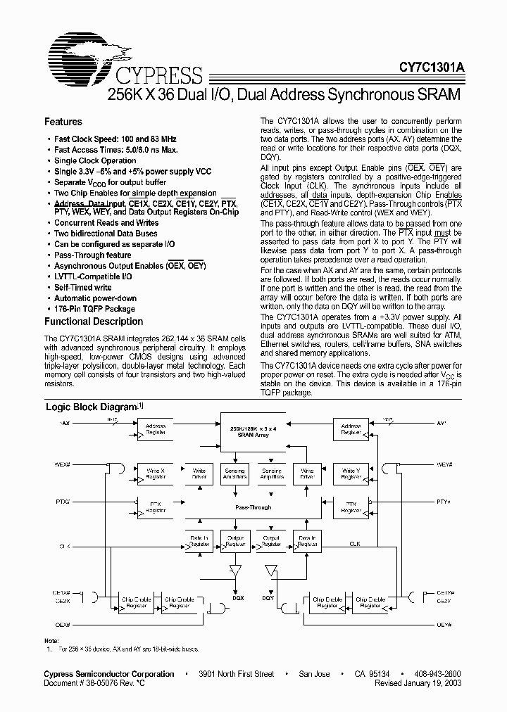 CY7C1301A_4899978.PDF Datasheet