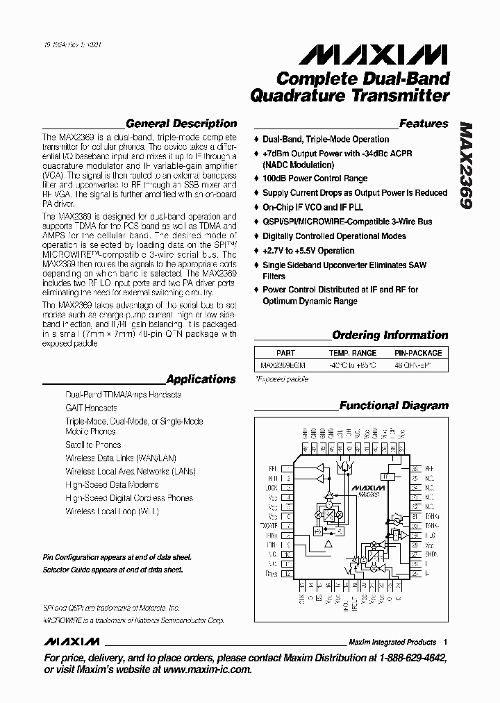 MAX2369EGM-TD_4900531.PDF Datasheet