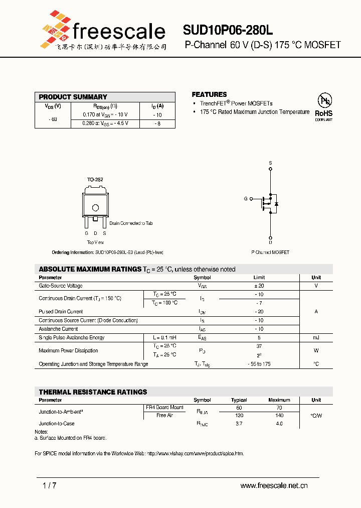 SUD10P06-280L_4900701.PDF Datasheet