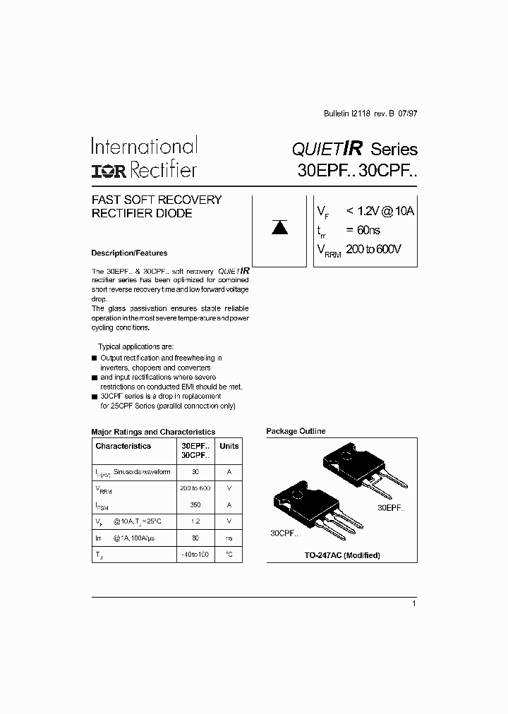30CPF06_4907702.PDF Datasheet Download --- IC-ON-LINE