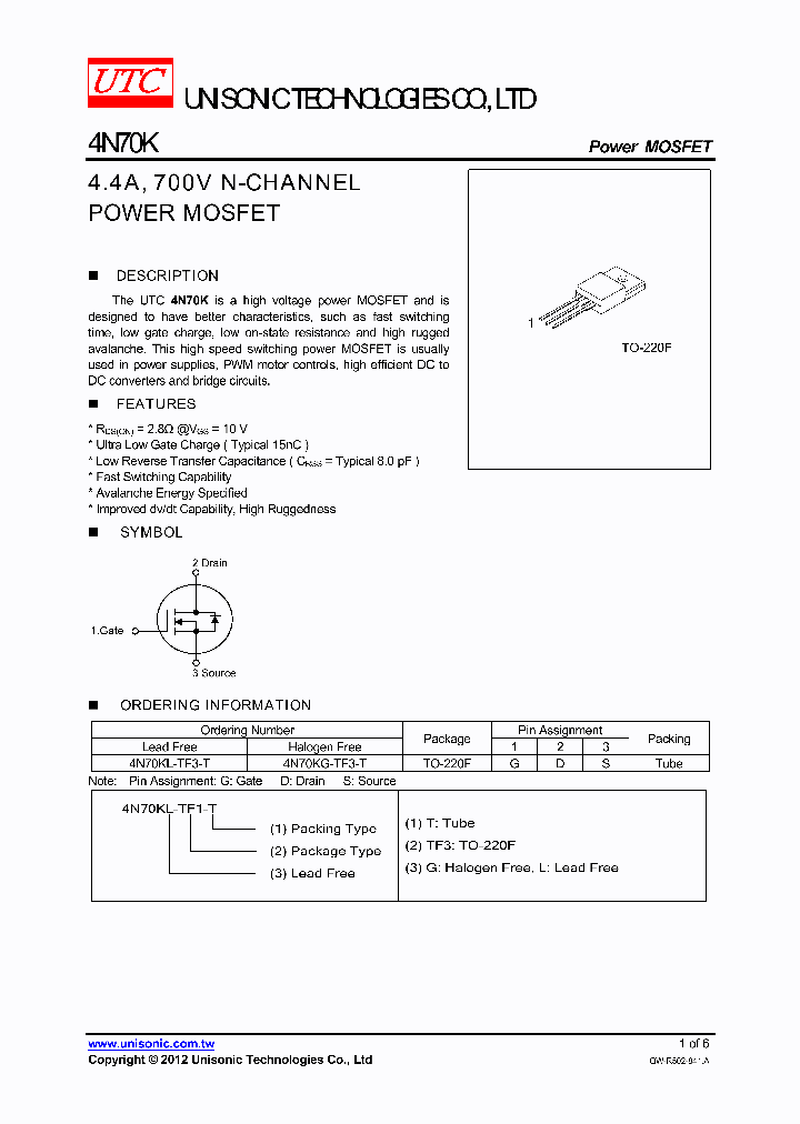4N70KL-TF3-T_4911963.PDF Datasheet