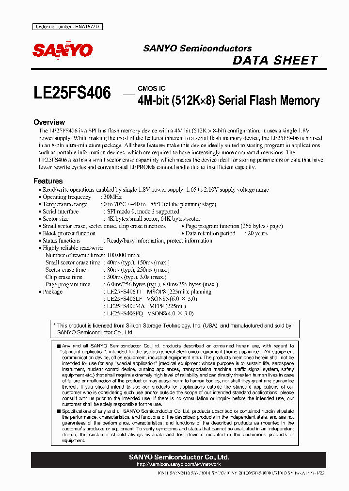 LE25FS406_4912854.PDF Datasheet