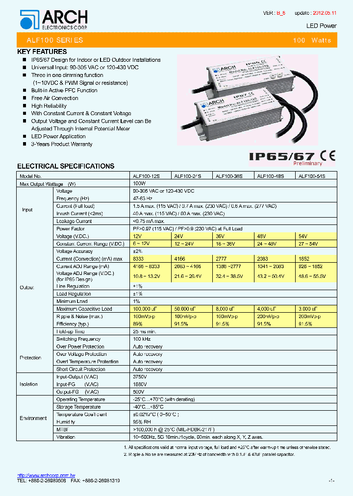 ALF100-54S_4916151.PDF Datasheet