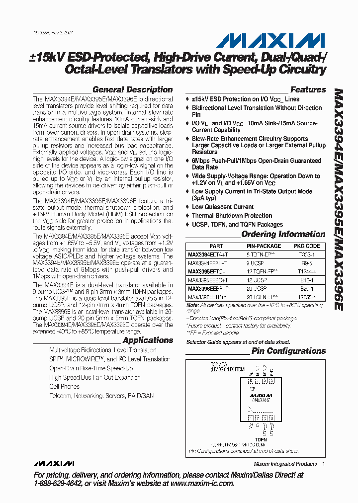 MAX3395EETCT_4930306.PDF Datasheet