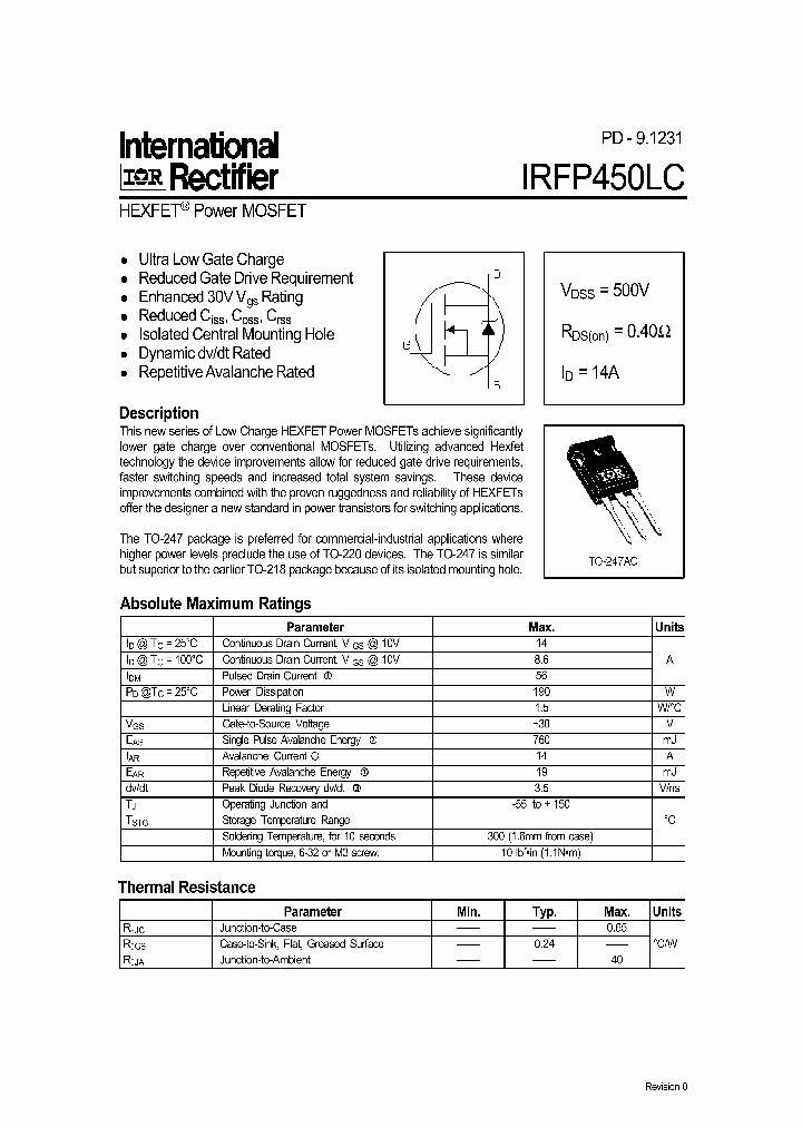 IRFP450LCPBF_4933822.PDF Datasheet