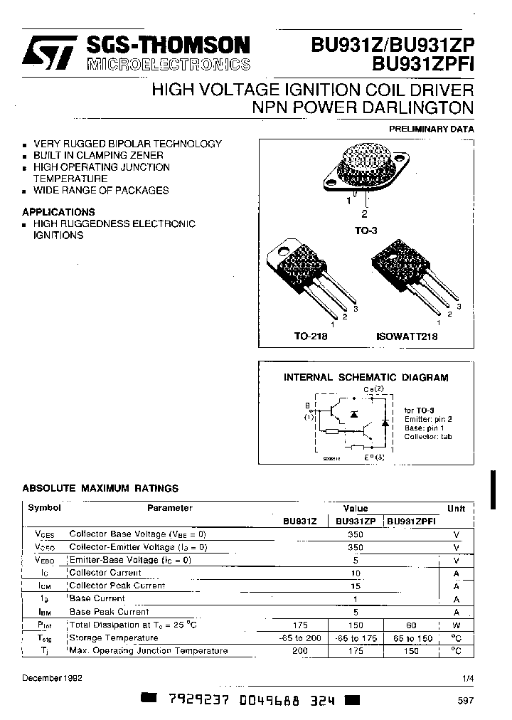 BU931ZPFI_4940777.PDF Datasheet Download --- IC-ON-LINE