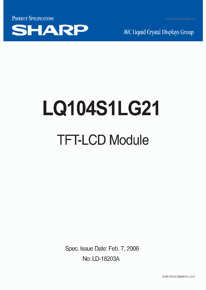 LQ104S1LG21_4940137.PDF Datasheet