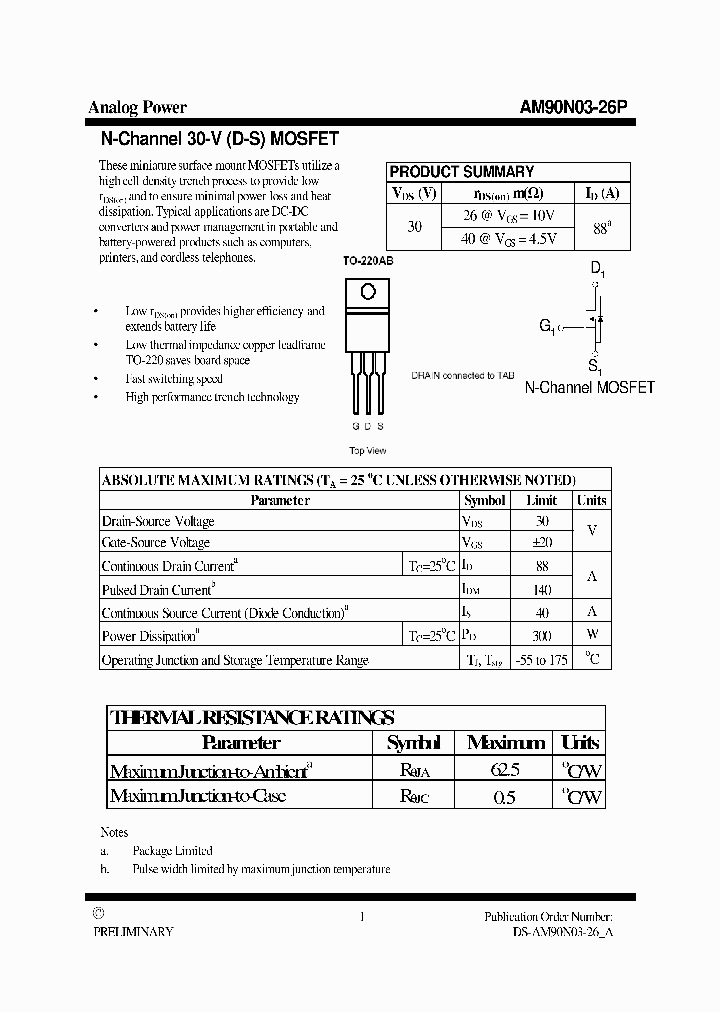 AM90N03-26P_4954475.PDF Datasheet