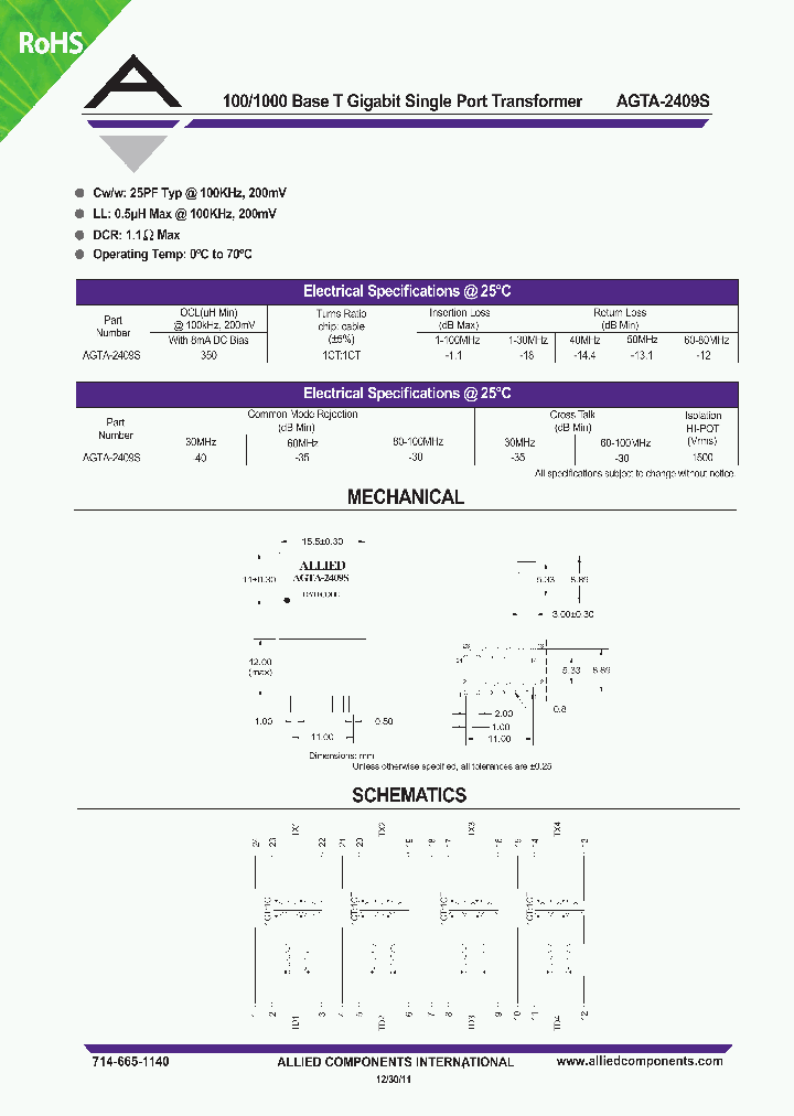 AGTA-2409S_4959730.PDF Datasheet Download --- IC-ON-LINE