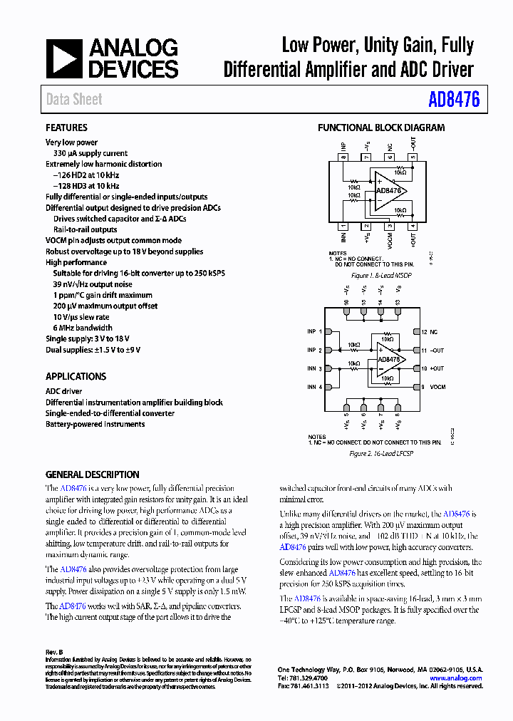 AD8476-EVALZ_4965497.PDF Datasheet