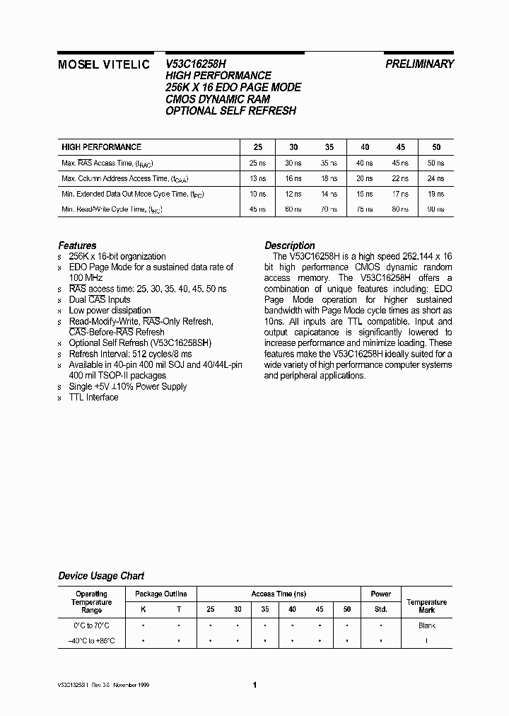 V53C16258SHK45_4981903.PDF Datasheet