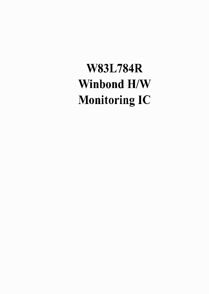 W83L784R_5000331.PDF Datasheet