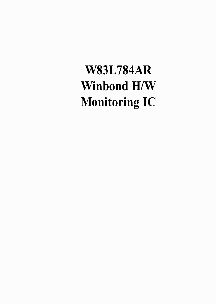 W83L784AR_5000330.PDF Datasheet