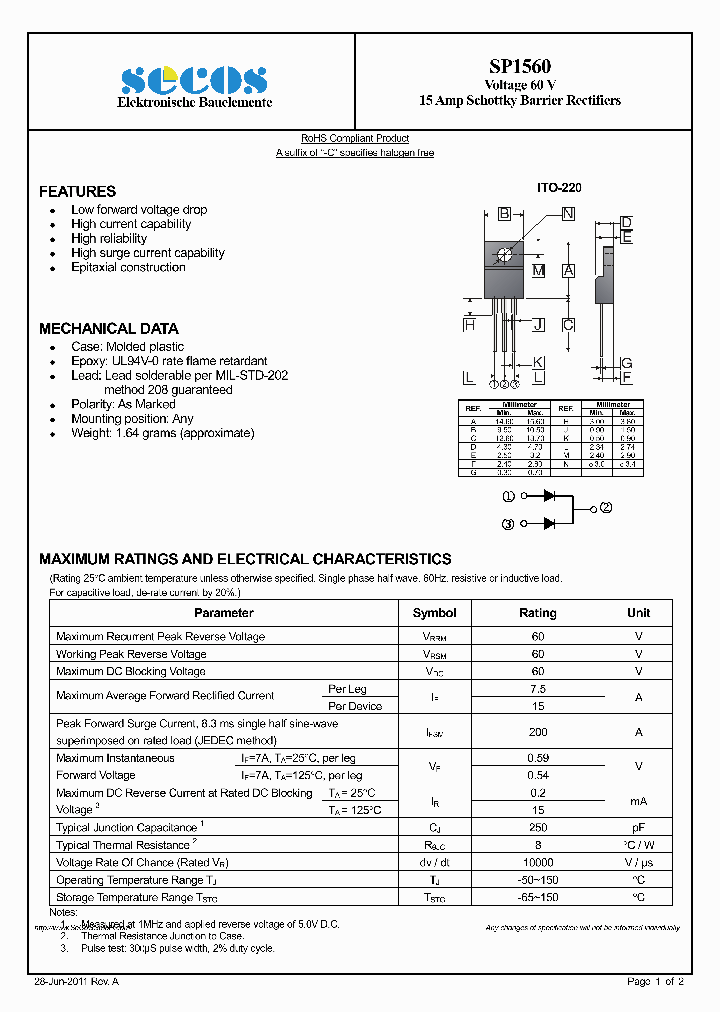 SP1560_5012825.PDF Datasheet Download --- IC-ON-LINE
