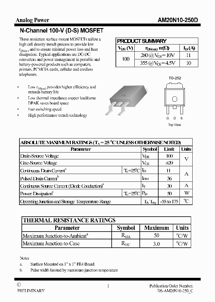 AM20N10-250D_5012020.PDF Datasheet