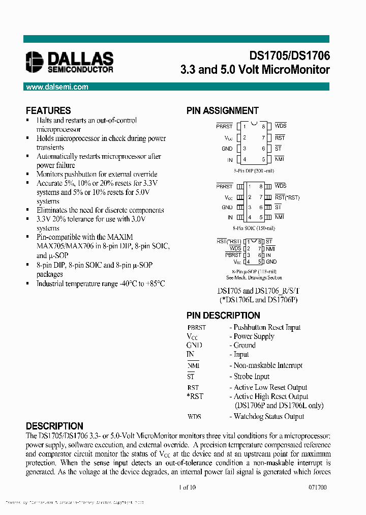 DS1705ESA_5018045.PDF Datasheet