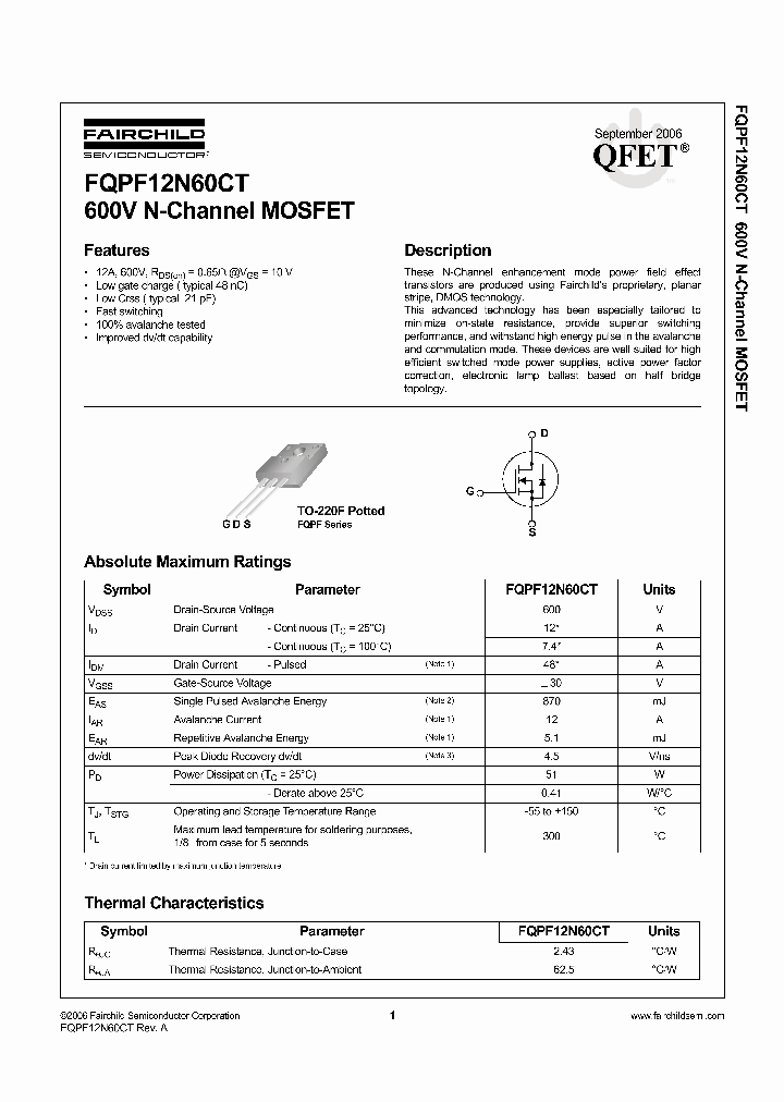 FQPF12N60CT_5025926.PDF Datasheet