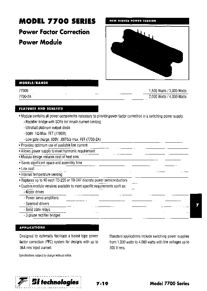 7700B_5041468.PDF Datasheet Download --- IC-ON-LINE