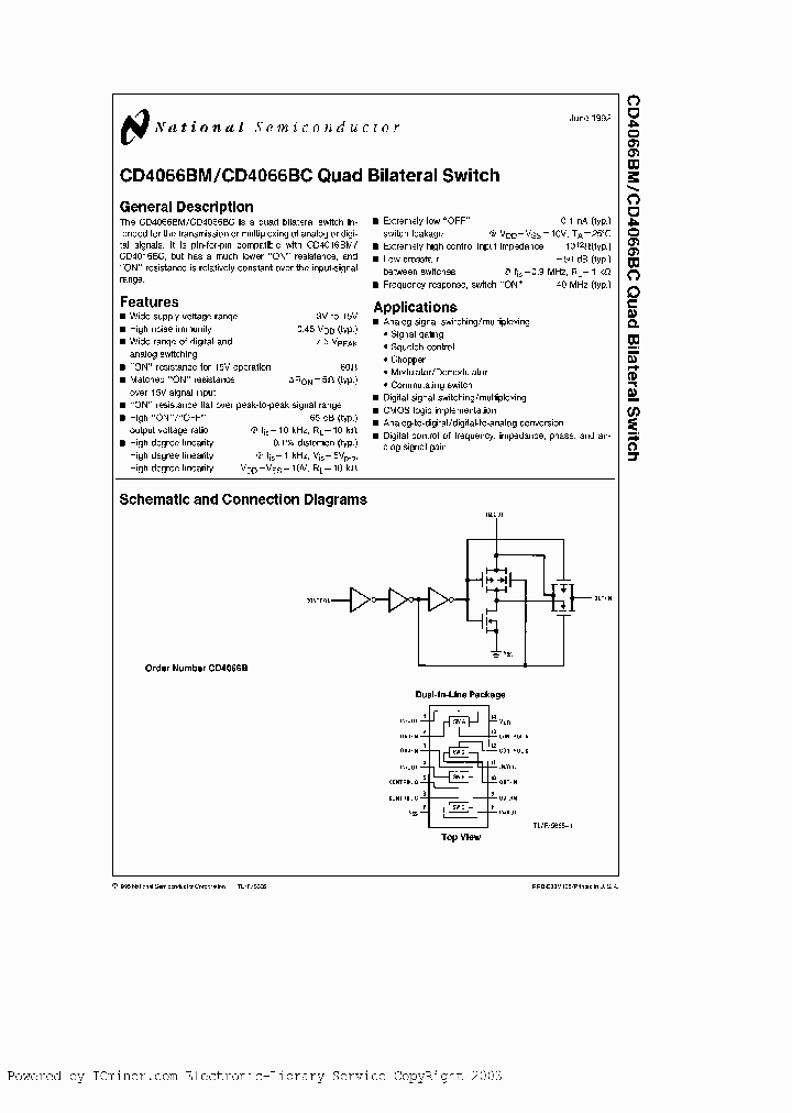 CD4066BCMA_5055046.PDF Datasheet Download --- IC-ON-LINE
