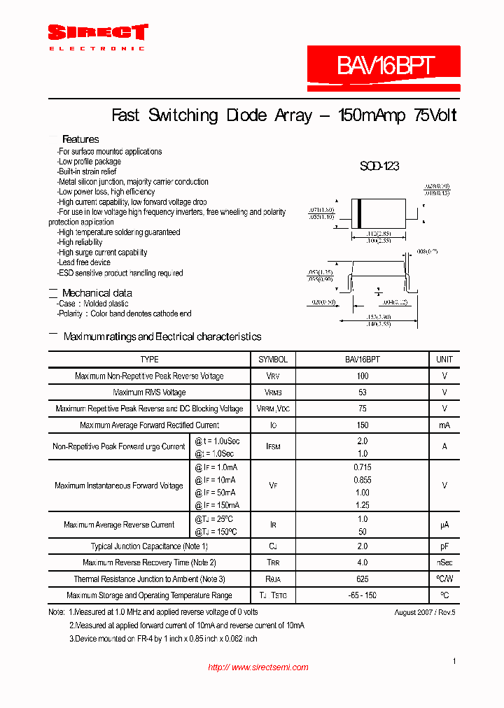 BAV16BPT_5062273.PDF Datasheet