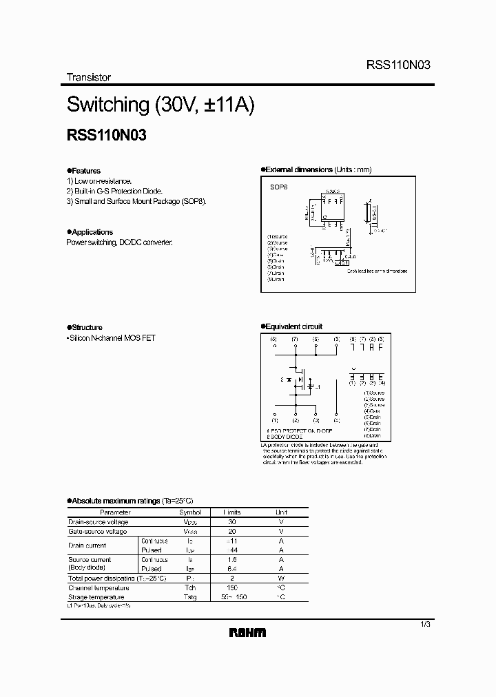 RSS110N03_5066589.PDF Datasheet