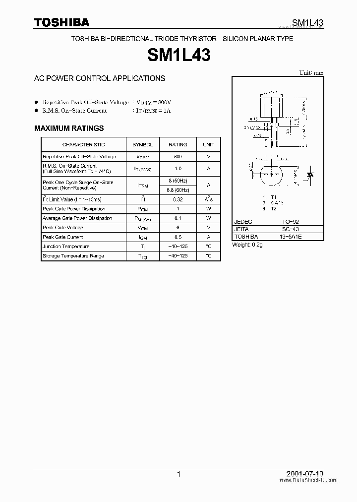 M1L43_5122852.PDF Datasheet Download --- IC-ON-LINE