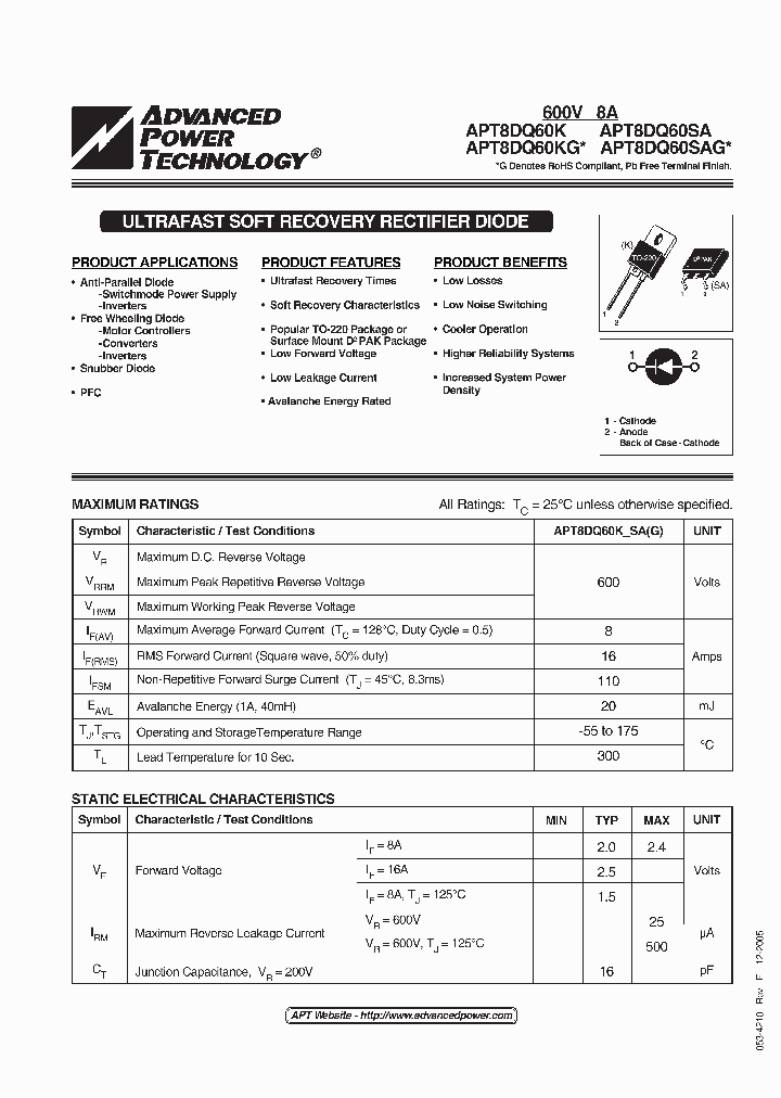 APT8DQ60SA_5129804.PDF Datasheet