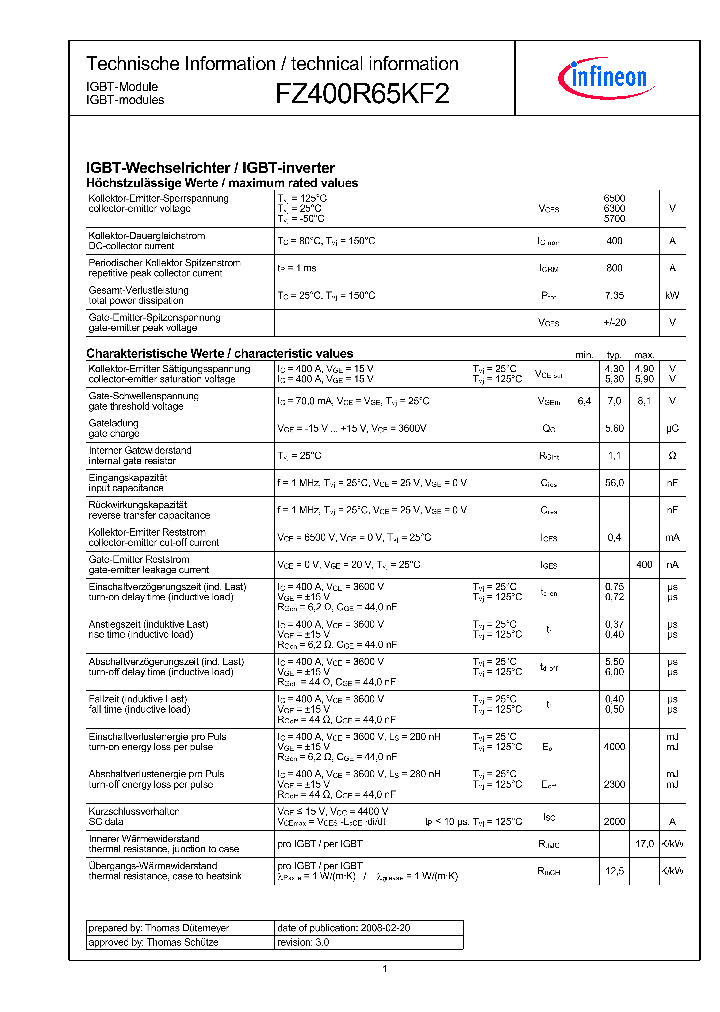 FZ400R65KF2_5130844.PDF Datasheet