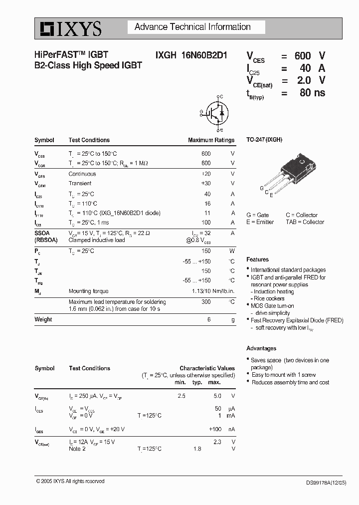 IXGH16N60B2D1_5145084.PDF Datasheet