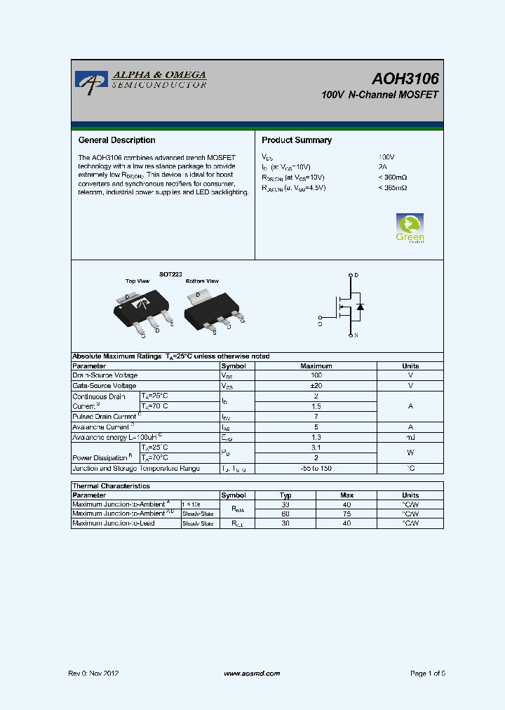 AOH3106_5168520.PDF Datasheet