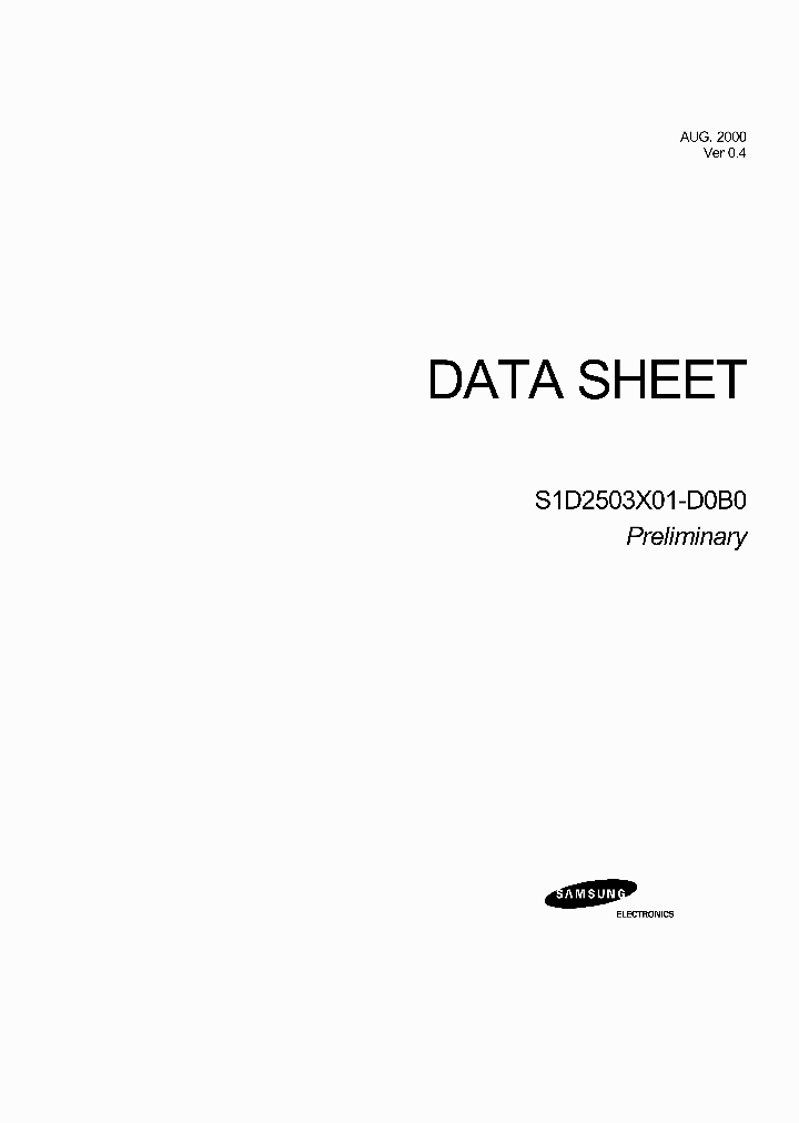 S1D2503X01-D0B0_5177017.PDF Datasheet
