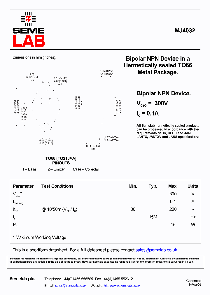 MJ4032_5181966.PDF Datasheet
