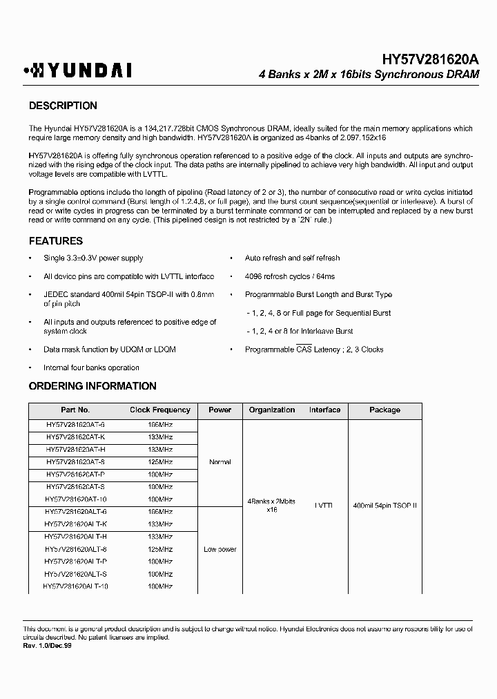 HY57V281620ALT-10_5185964.PDF Datasheet