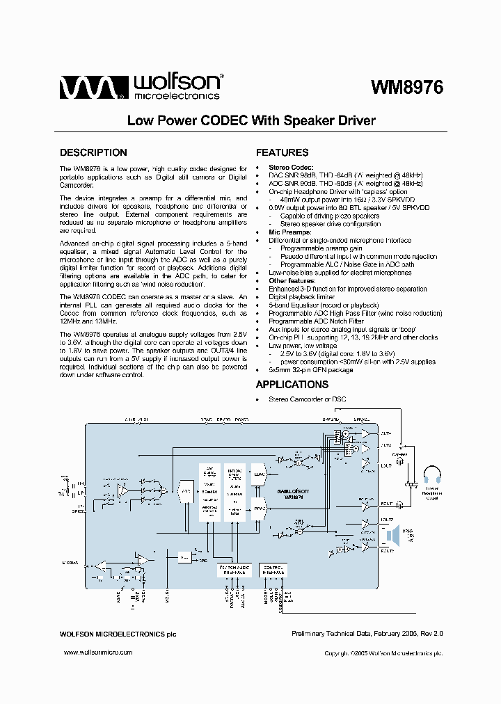 WM8976GEFLRV_5188340.PDF Datasheet