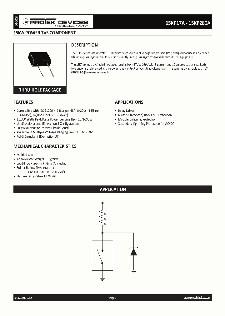 15KP180_5199041.PDF Datasheet Download --- IC-ON-LINE
