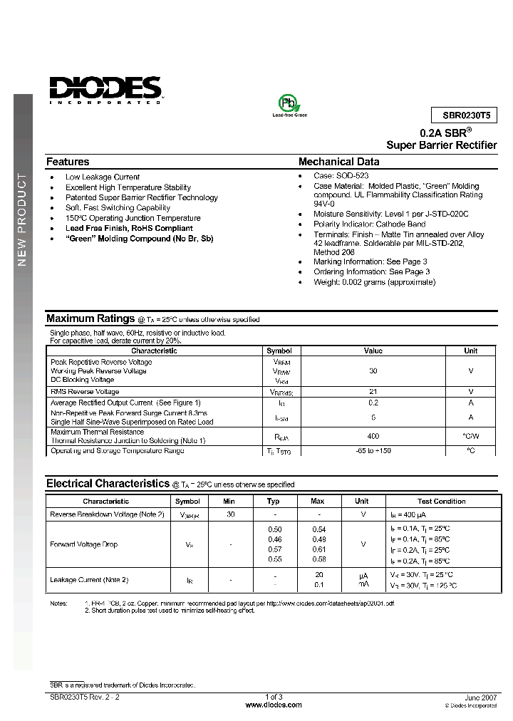 SBR0230T5-7_5203718.PDF Datasheet