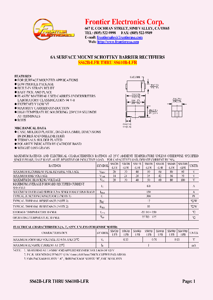 SS610B-LFR_5206332.PDF Datasheet
