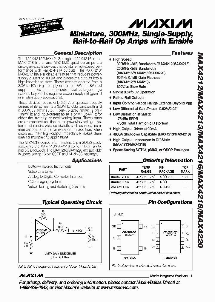 MAX4220_5243948.PDF Datasheet